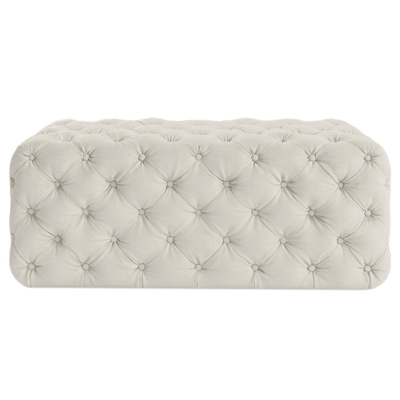 Оттоманка Capitone Rectangular Ottoman  ivory ( слоновая кость ) в Нижнем Новгороде | Loft Concept 