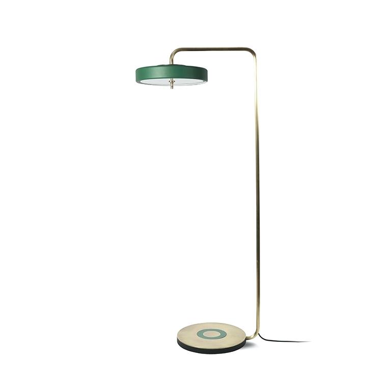 Торшер Bert Frank REVOLVE FLOOR LAMP Green Золотой Зеленый в Нижнем Новгороде | Loft Concept 