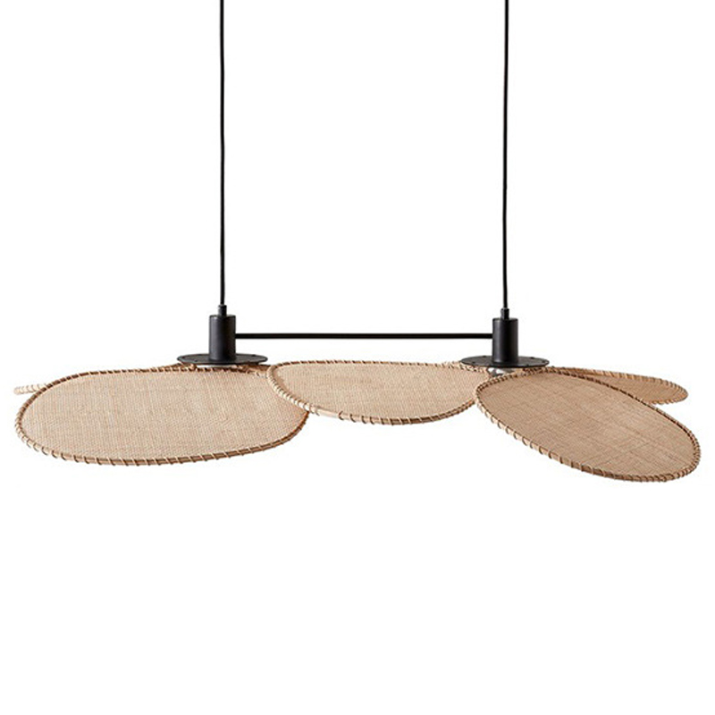 Подвесной светильник Takibi Two Lamp Pendant Древесина Черный Бежевый в Нижнем Новгороде | Loft Concept 