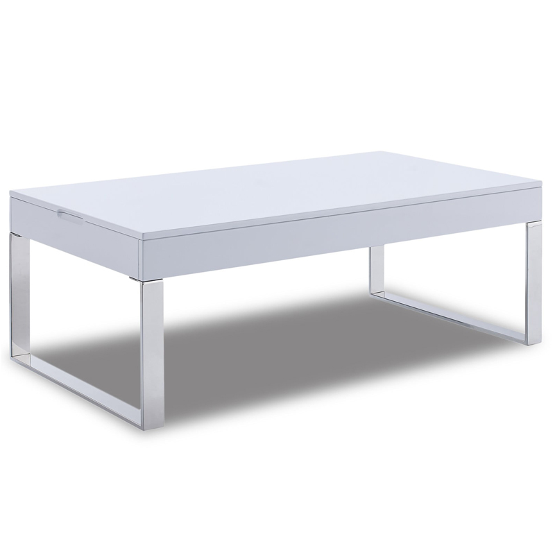 Кофейный стол Annecy Coffee Table white Белый Хром в Нижнем Новгороде | Loft Concept 