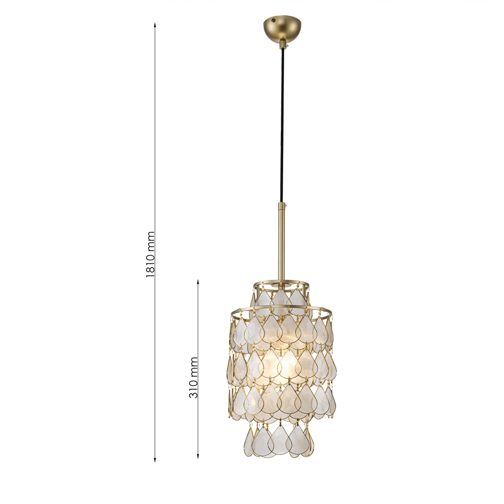 Подвесной светильник с декором из натуральной морской ракушки Iridescent Light в Нижнем Новгороде