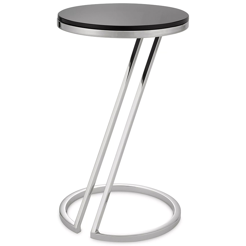 Приставной стол Eichholtz Side Table Falcone Chrome Хром Черный в Нижнем Новгороде | Loft Concept 