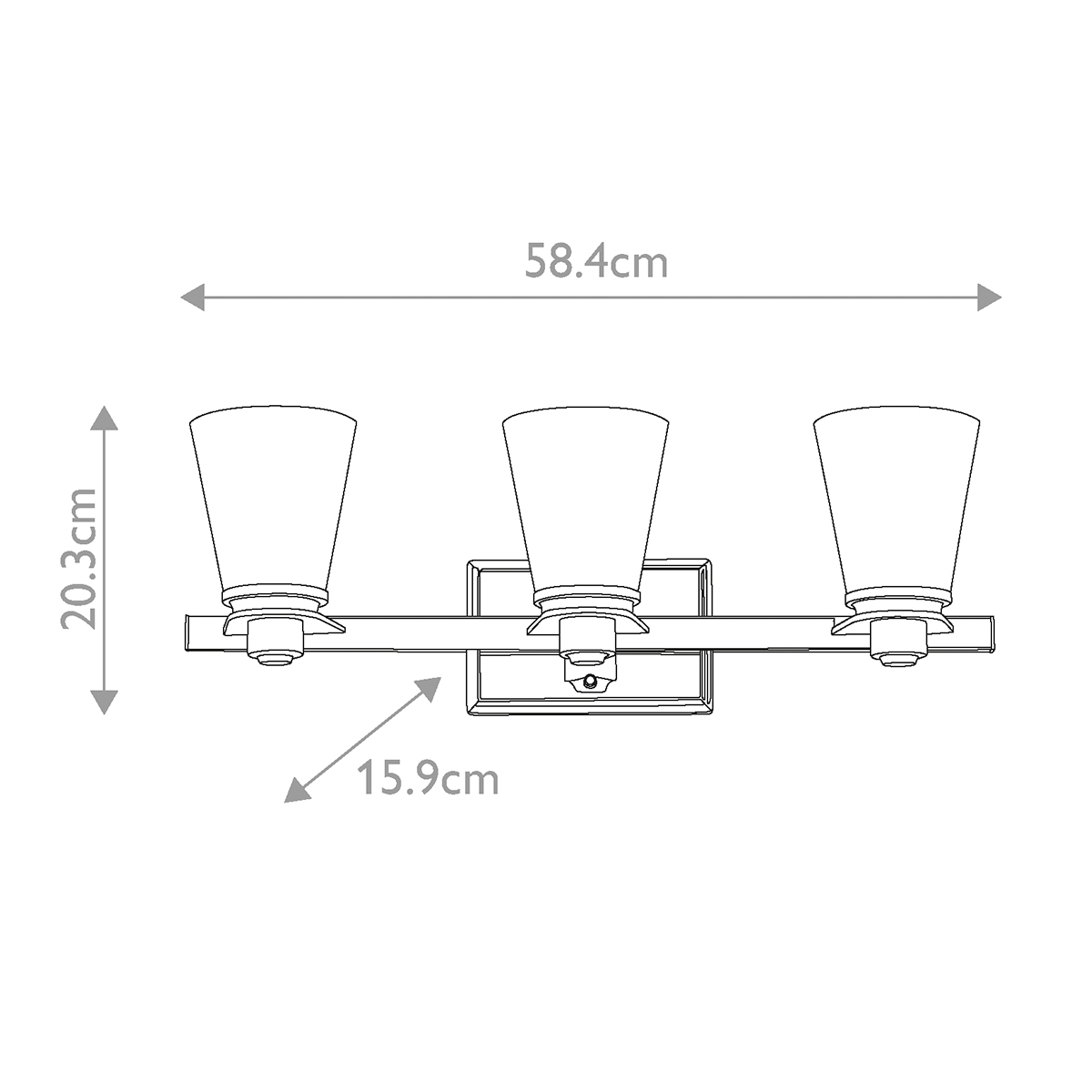 Бра для ванных комнат с белыми стеклянными конусными плафонами Hinkley в Нижнем Новгороде