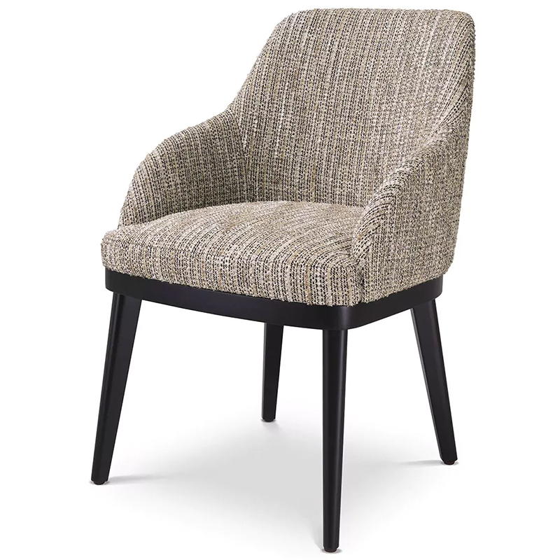 Стул Eichholtz Dining Chair Costa Mademoiselle Beige Бежевый Черный в Нижнем Новгороде | Loft Concept 