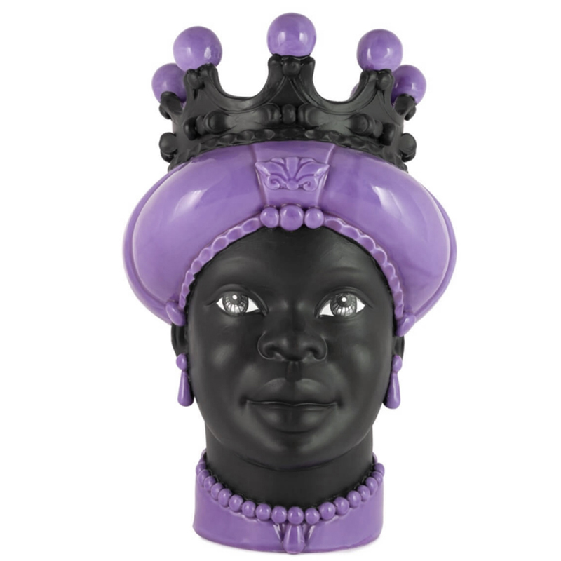 Ваза VASE MORO LADY CROWN DARK purple Черный Сиреневый в Нижнем Новгороде | Loft Concept 