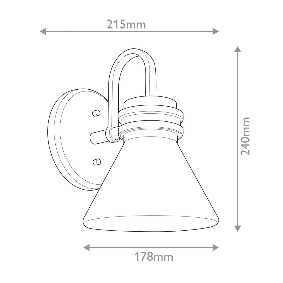 Бра с белым матовым плафоном в форме конуса Kichler в Нижнем Новгороде