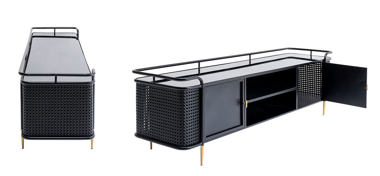 Тумба низкая черная Damian - фото №2