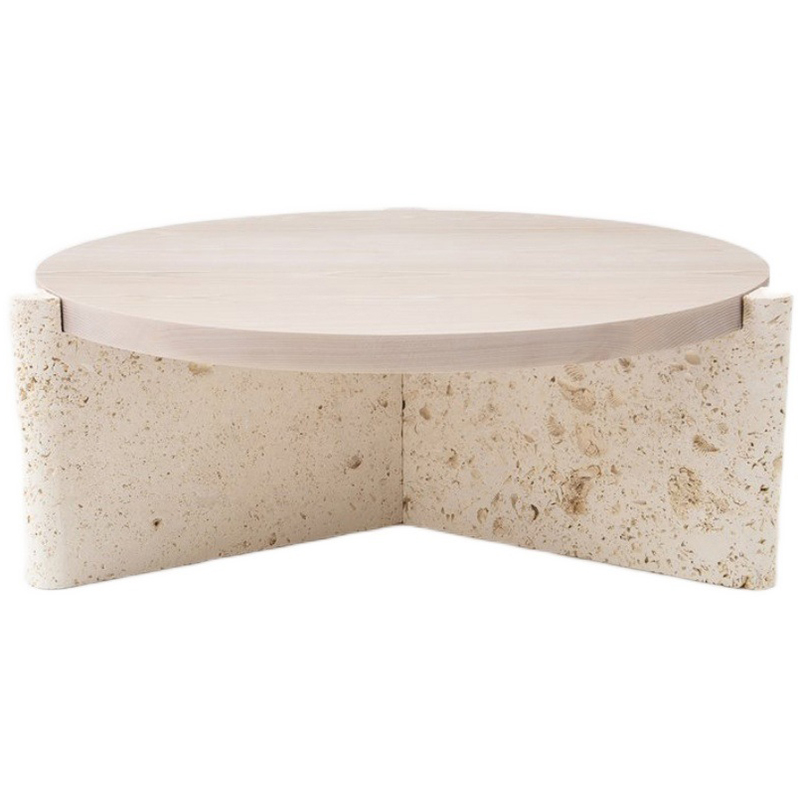 Кофейный стол Isla Travertine Coffee Table Бежевый в Нижнем Новгороде | Loft Concept 