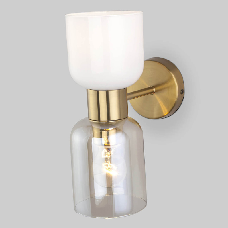 Бра Light maker studio Sconce white and smok brass Латунь Стекло Смок Белый в Нижнем Новгороде | Loft Concept 