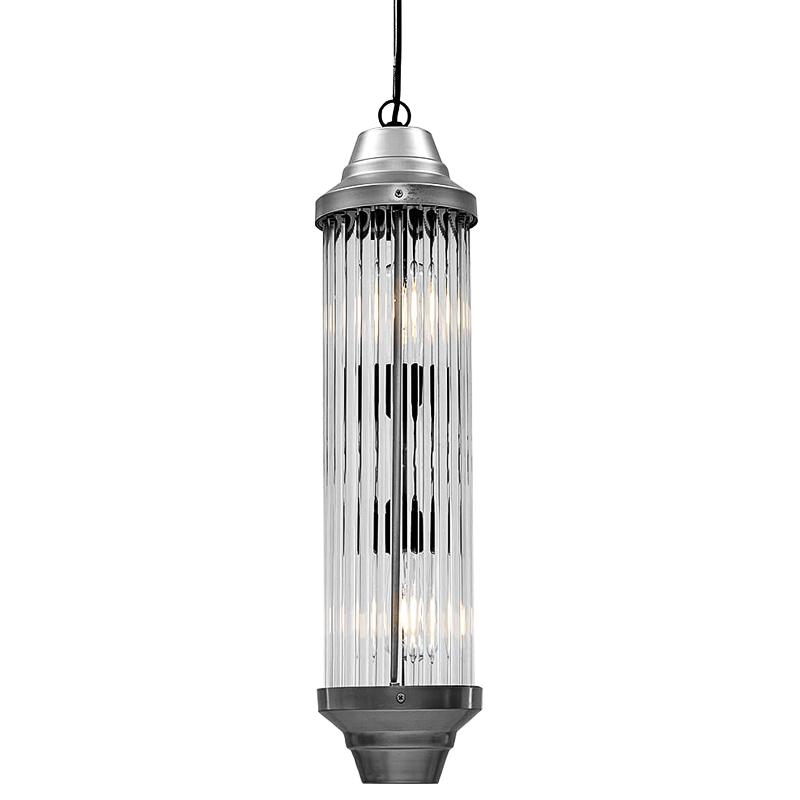 Подвесной светильник Transparent Tubes Pendant Хром Прозрачный в Нижнем Новгороде | Loft Concept 