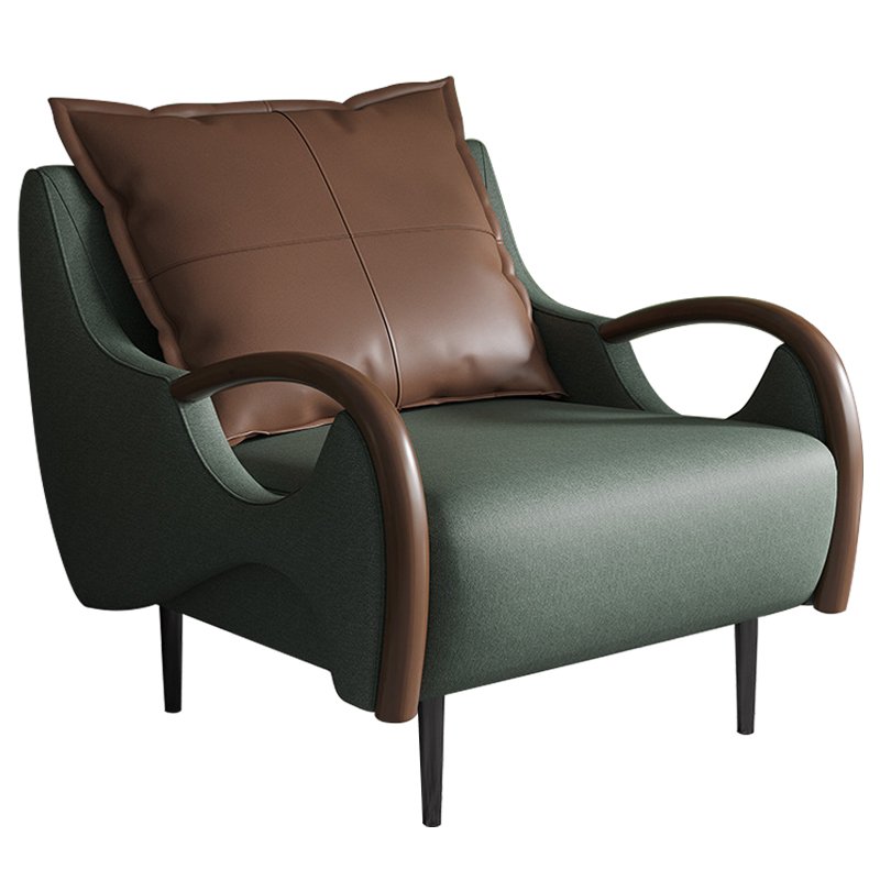 Кресло Oliwier Green Armchair Зеленый Коричневый в Нижнем Новгороде | Loft Concept 