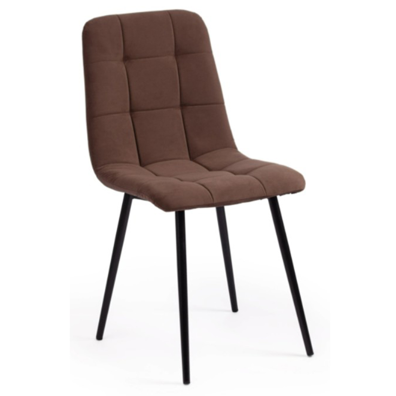 Стул Nancy Velour Brown Chair Коричневый Черный в Нижнем Новгороде | Loft Concept 