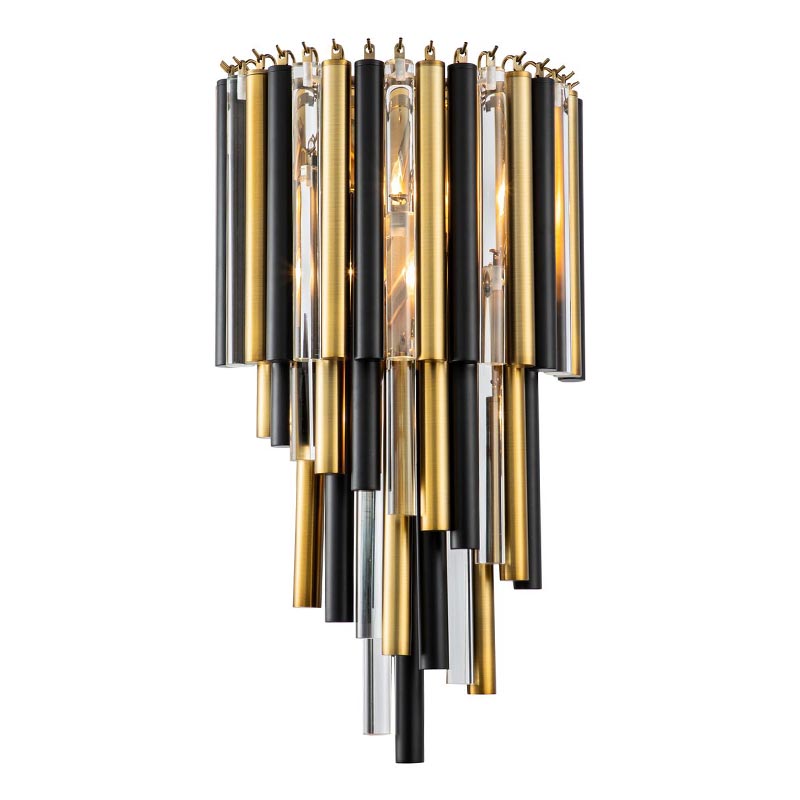 Бра Black Brass Symphony Wall Lamp Черный Латунь Прозрачный (Transparent) в Нижнем Новгороде | Loft Concept 