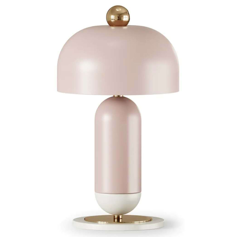 Meet Table lamp pink  Розовый пастельный Латунь в Нижнем Новгороде | Loft Concept 