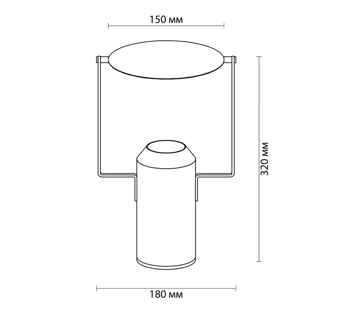 Настольная лампа Black Cylinder Table Lamp в Нижнем Новгороде