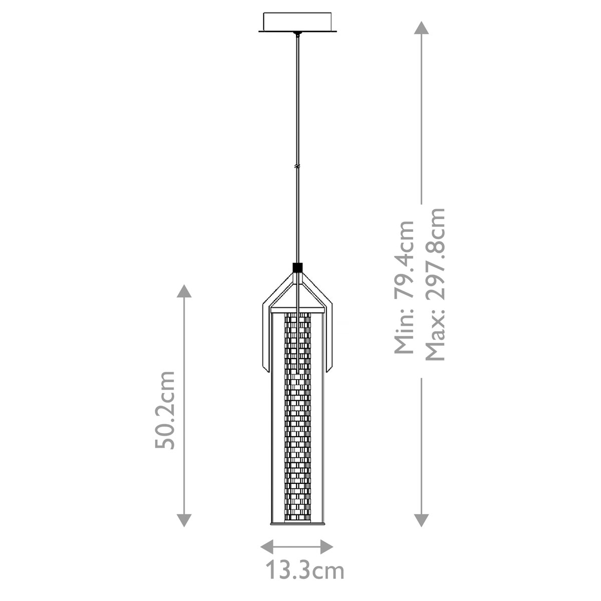 Подвесной светильник хромированного цвета с прозрачным цилиндрическим стеклянным плафоном Eurofase в Нижнем Новгороде