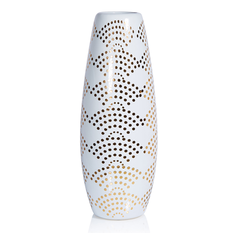 Ваза Amory Vase gold dots Золотой Белый в Нижнем Новгороде | Loft Concept 