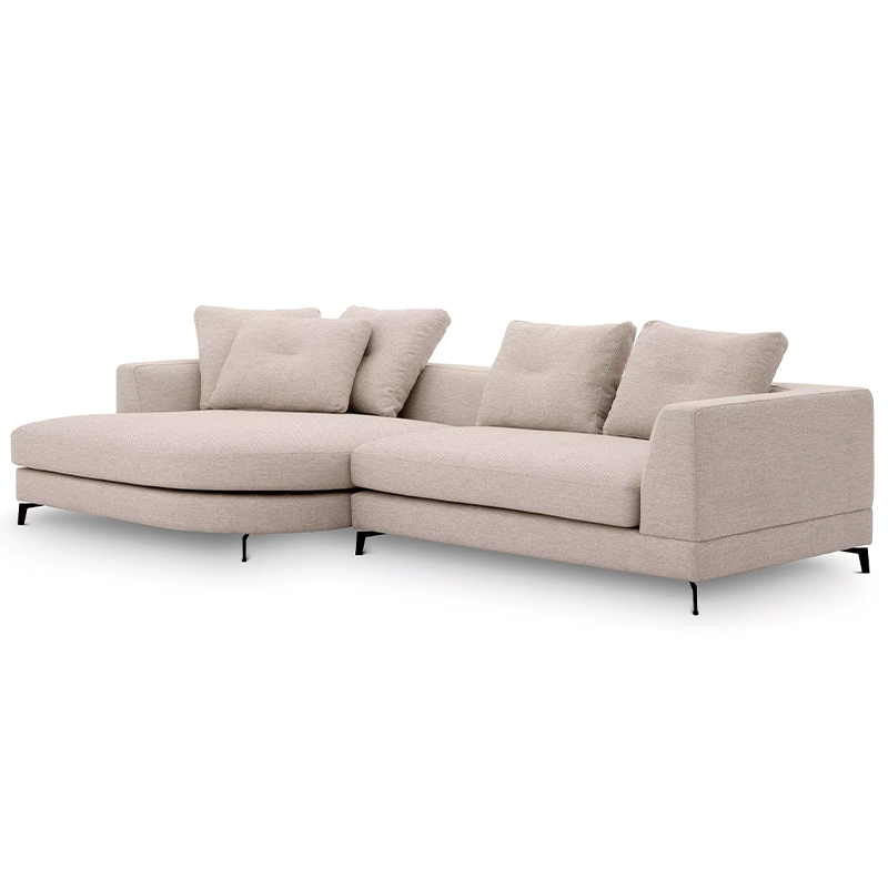 Диван Eichholtz Sofa Moderno S Left Бежевый Черный в Нижнем Новгороде | Loft Concept 