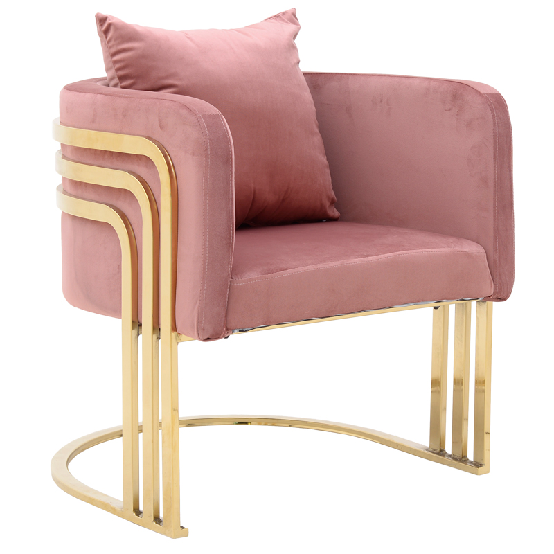 Кресло Custodia Armchair Pink Розовый Глянцевое золото в Нижнем Новгороде | Loft Concept 