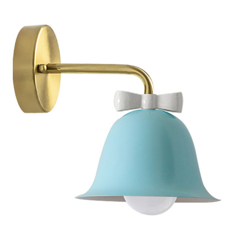 Бра Колокольчик Bell with Bow Blue Wall Lamp Голубой Золотой Голубой Белый в Нижнем Новгороде | Loft Concept 