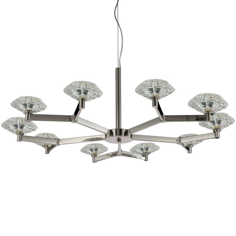 Люстра Yerker Chandelier Nickel 10 Никель Прозрачный в Нижнем Новгороде | Loft Concept 