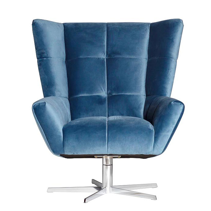 Кресло вращающееся Lord Armchair blue Синий в Нижнем Новгороде | Loft Concept 