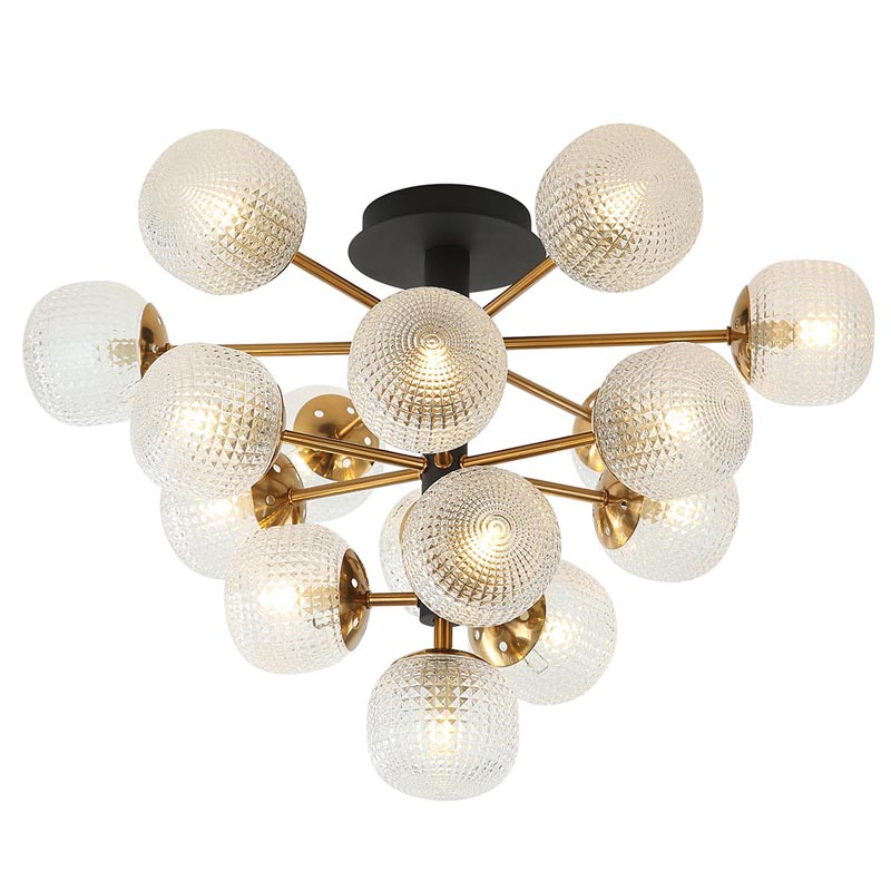 Потолочный светильник Barrett Ceiling Lamp matt Белое матовое стекло Латунь в Нижнем Новгороде | Loft Concept 