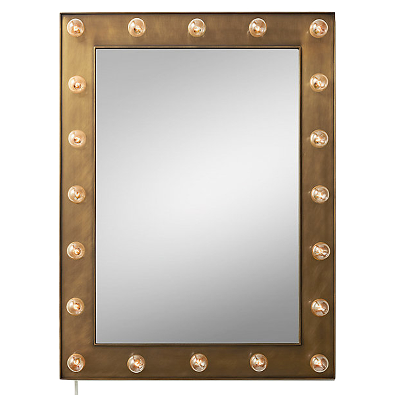 Зеркало с подсветкой Restoration Hardware ILLUMINATED Mirror brass Латунь сатинированная в Нижнем Новгороде | Loft Concept 