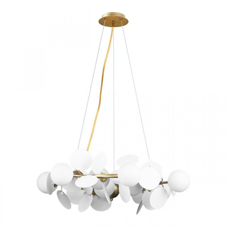 Люстра MATISSE Chandelier White диаметр 70 Белый Золотой в Нижнем Новгороде | Loft Concept 