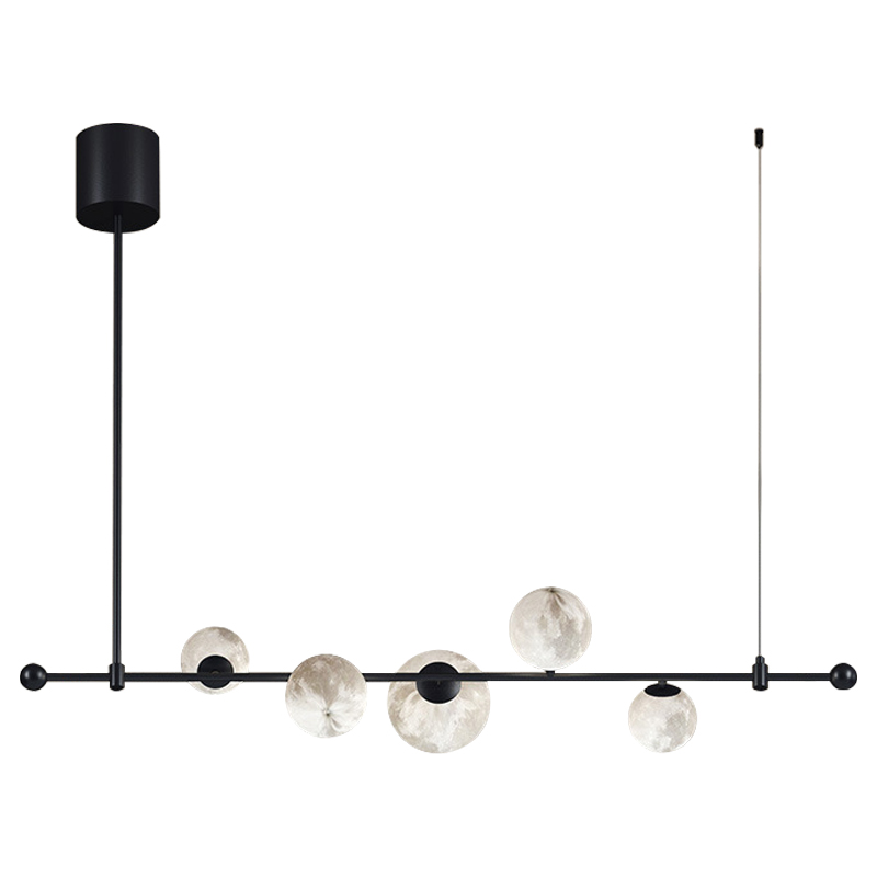 Светильник Tech Lighting Modern Rail Geometric Linear Suspension 5 Black Черный Белый в Нижнем Новгороде | Loft Concept 