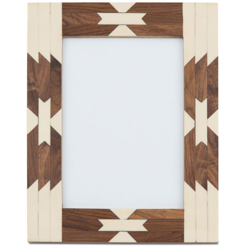 Фоторамка кость Beige Indian Wood Bone Inlay photo frame Бежевый Коричневый в Нижнем Новгороде | Loft Concept 