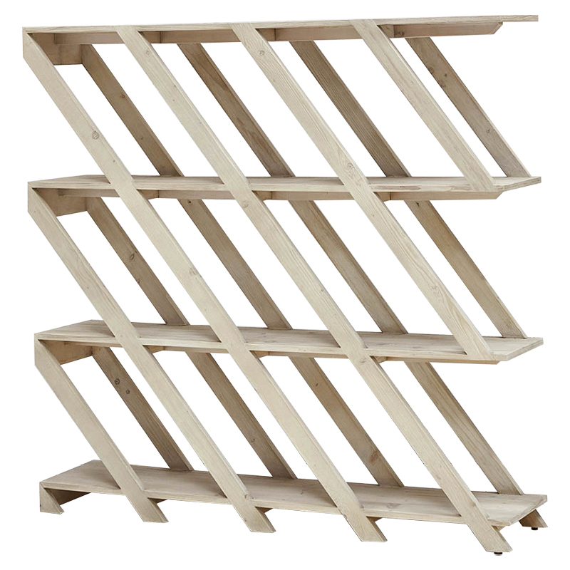 Стеллаж Diagonal Loft Wood Rack Древесина ivory ( слоновая кость ) в Нижнем Новгороде | Loft Concept 