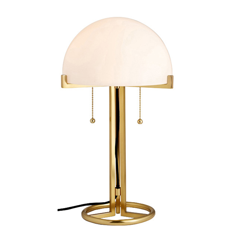 Настольная лампа White Dome Table Lamp Глянцевое золото Белый в Нижнем Новгороде | Loft Concept 