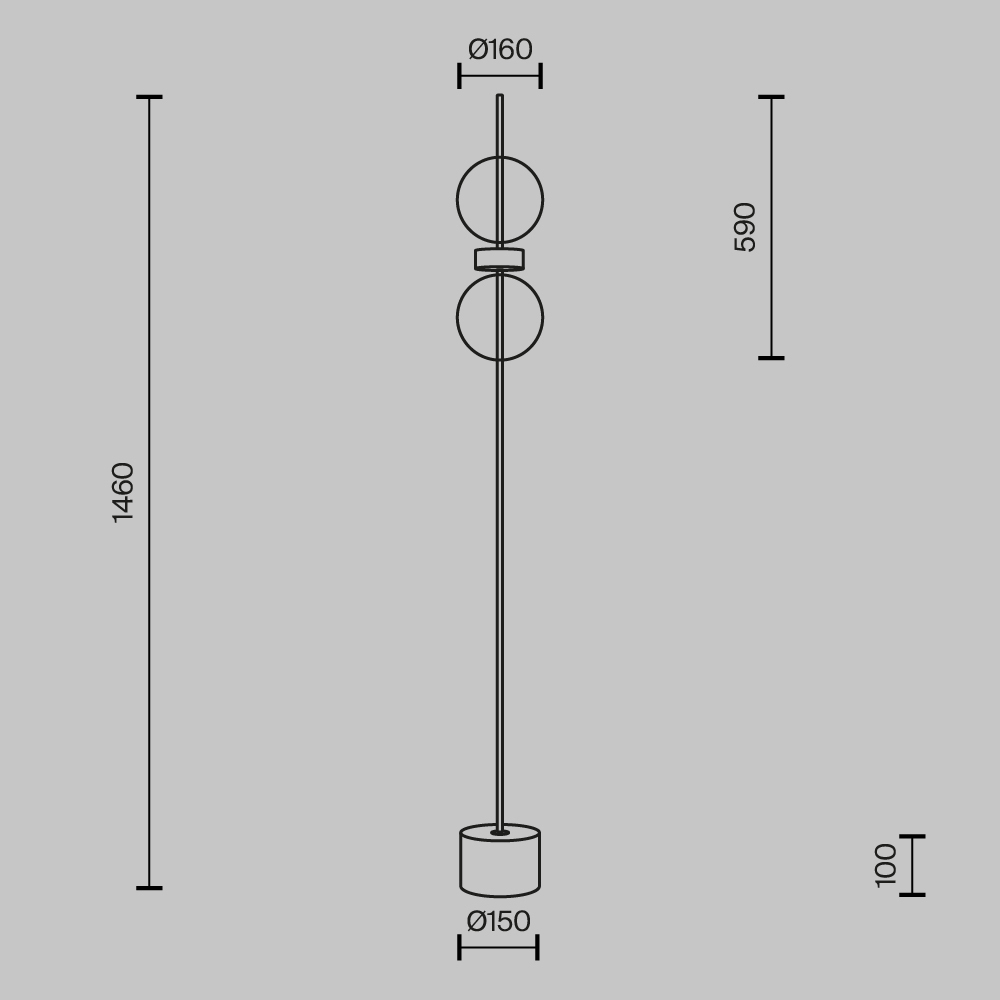 Напольный торшер светодионый Double Moon 3000К 15Вт в Нижнем Новгороде