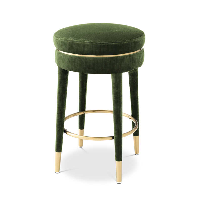 Полубарный стул Eichholtz Counter Stool Parisian green Зеленый Латунь в Нижнем Новгороде | Loft Concept 