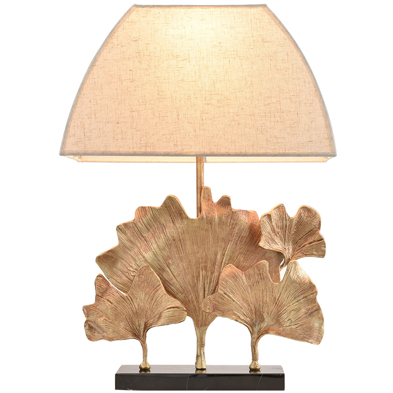 Настольная лампа Ginkgo Table lamp Молочный Латунь Черный в Нижнем Новгороде | Loft Concept 