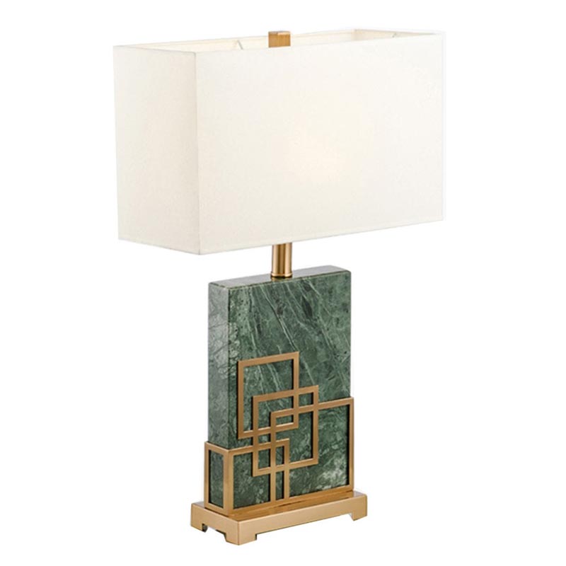 Настольная лампа Table Lamp marble green Зеленый Латунь в Нижнем Новгороде | Loft Concept 