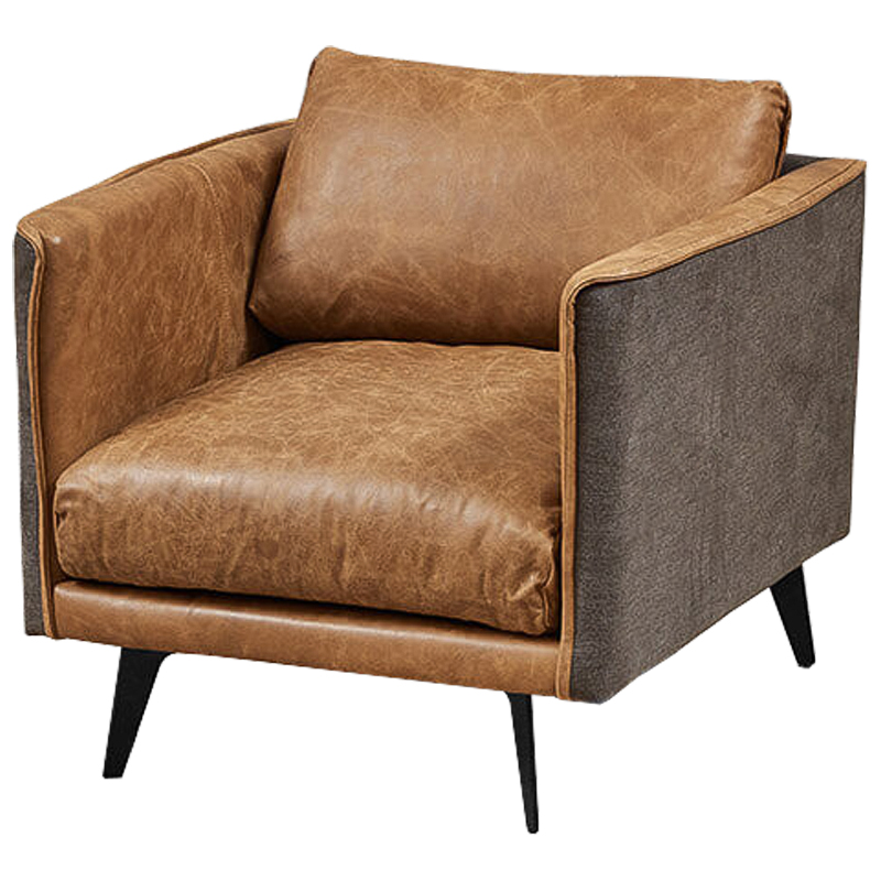 Кресло Caramel Leather & Textiles Armchair Карамель Серый в Нижнем Новгороде | Loft Concept 