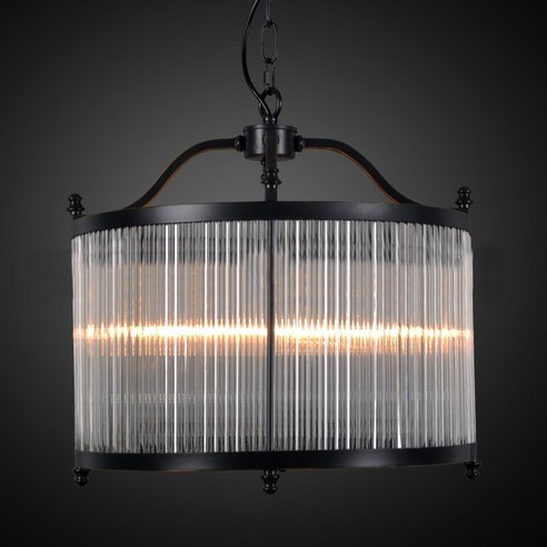 Люстра Glass Fringe Chandelier Round Черный в Нижнем Новгороде | Loft Concept 