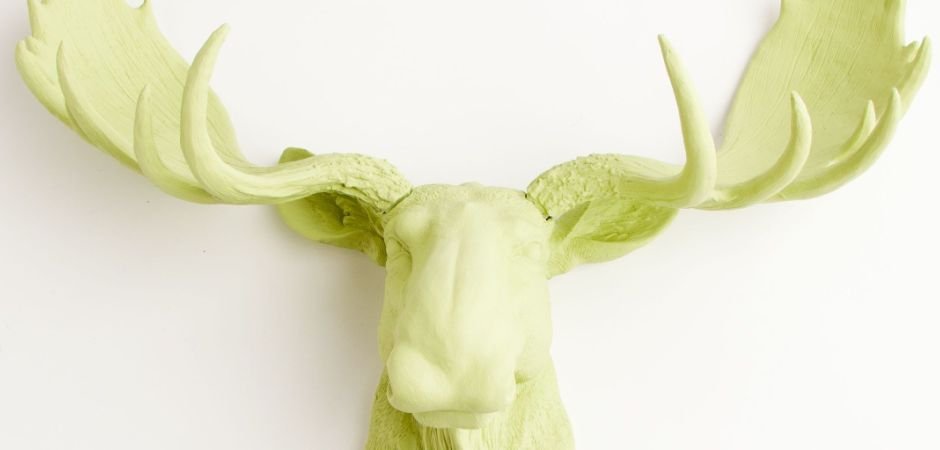 Голова лося - Мятно-зеленая - фото №1