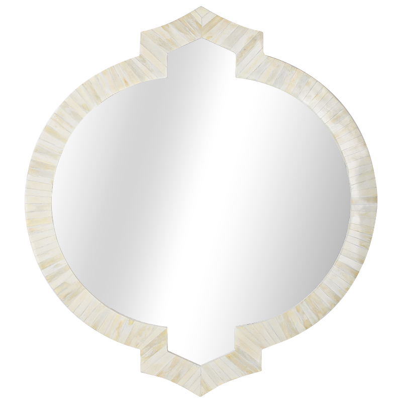 Зеркало Bone Inlay Round Mirror white  в Нижнем Новгороде | Loft Concept 