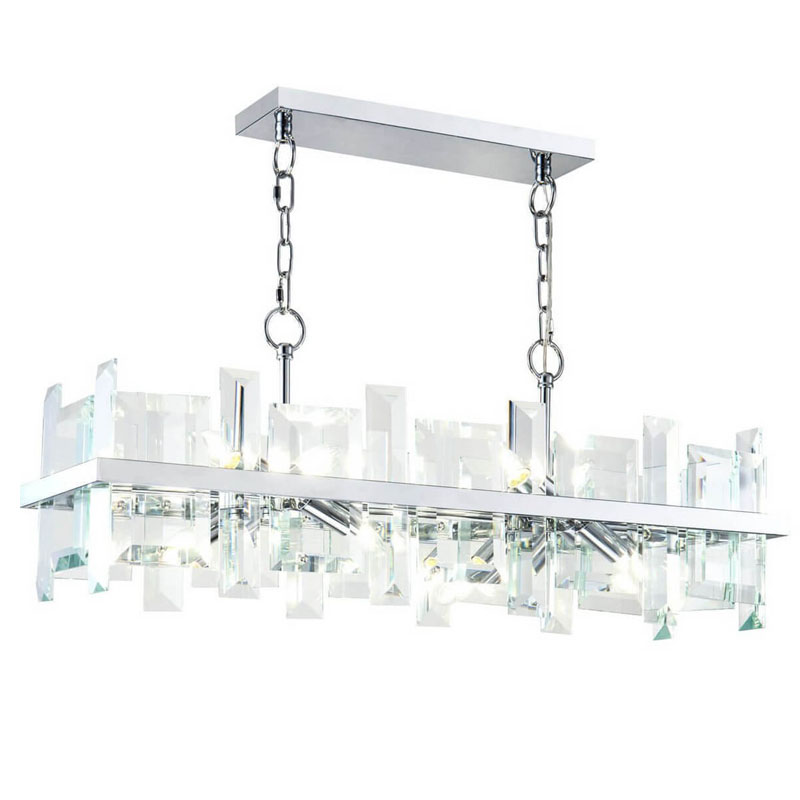 Люстра Harlow Crystal Square Chandelier chrome 8 Хром в Нижнем Новгороде | Loft Concept 