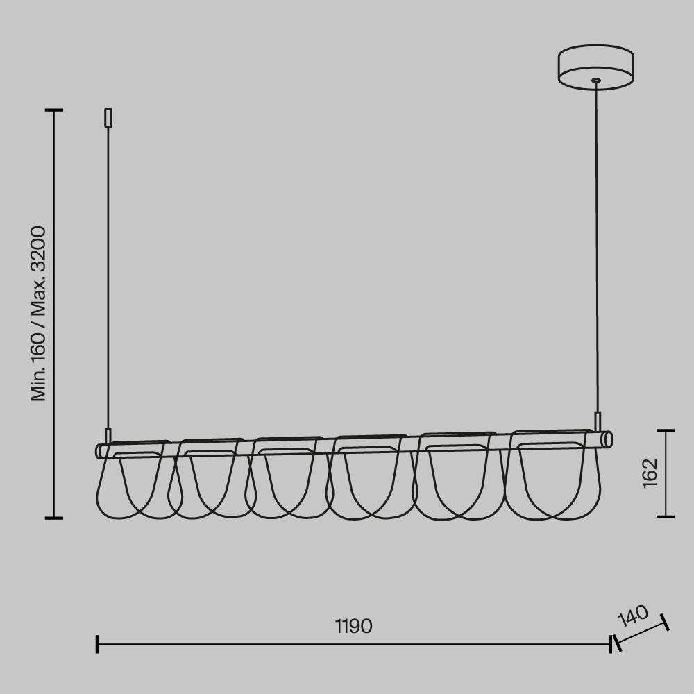 Люстра подвесная Fluffy 3000К 30Вт в Нижнем Новгороде