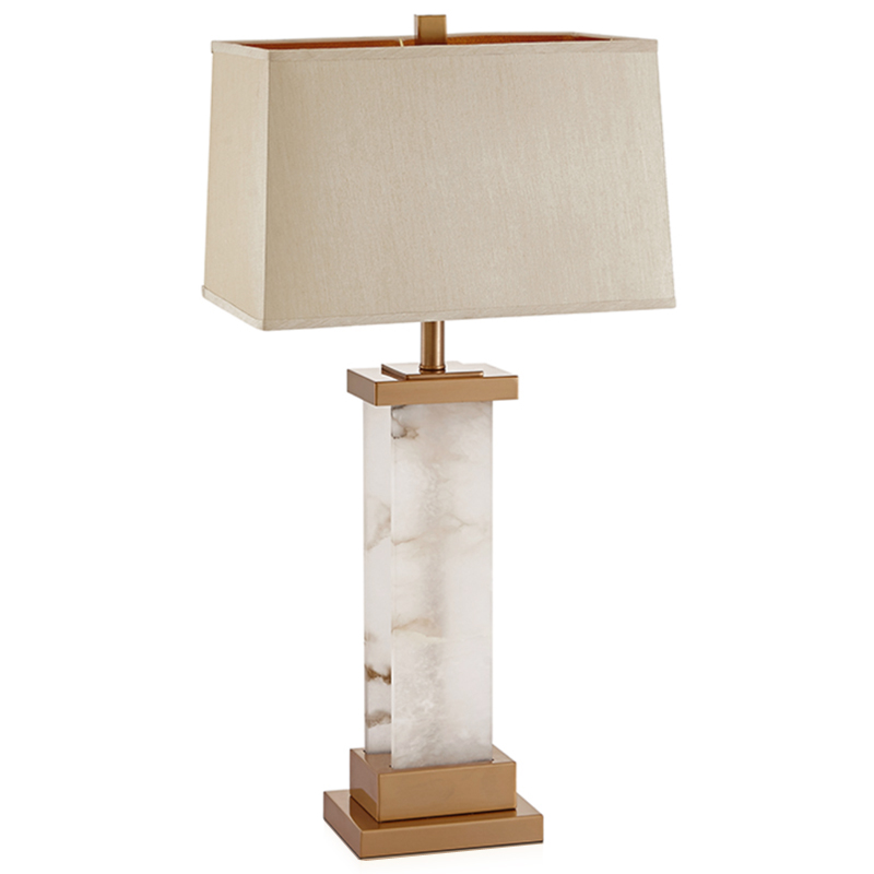 Настольная Лампа Мрамор Table lamp marble two ivory ( слоновая кость ) Латунь в Нижнем Новгороде | Loft Concept 