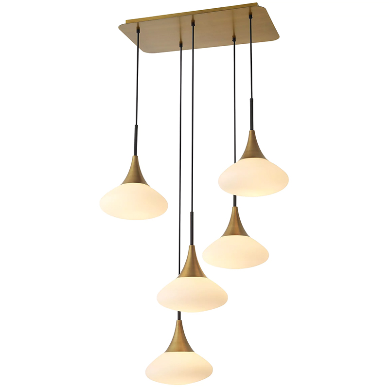 Люстра Eichholtz Chandelier Duco L Белый Латунь в Нижнем Новгороде | Loft Concept 