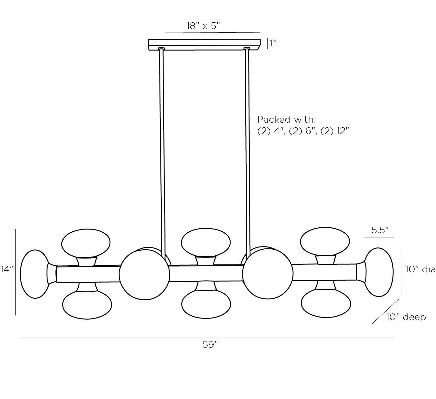 Люстра Arteriors KLARISSA CHANDELIER в Нижнем Новгороде