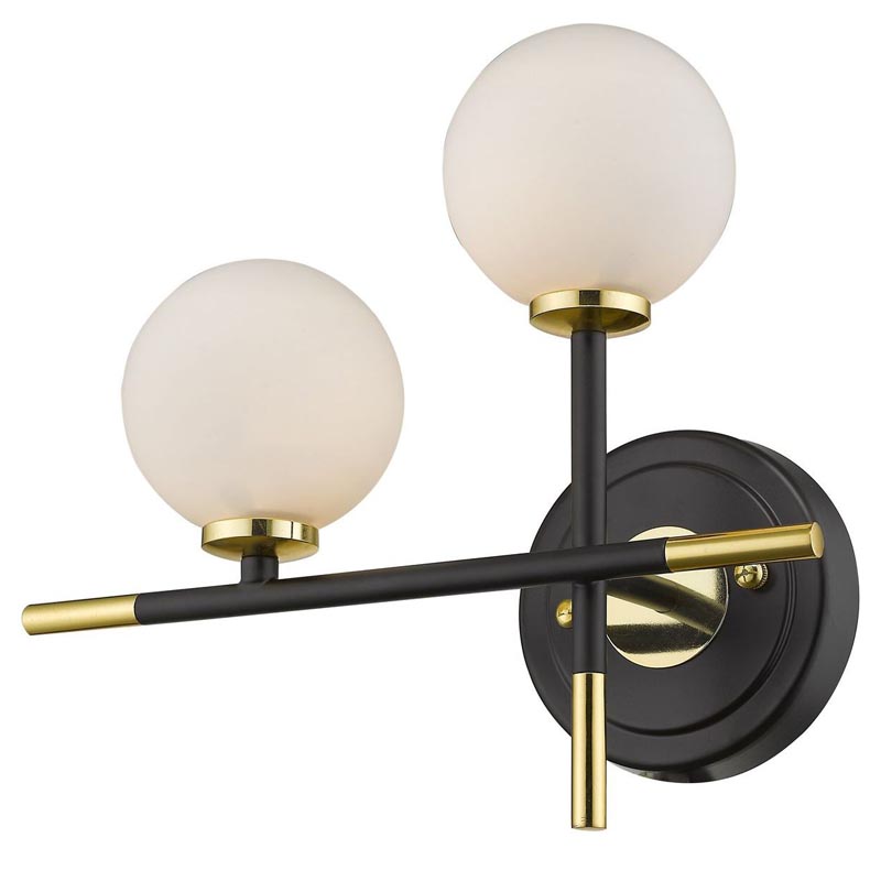 Бра Galant Sconce gold left Золотой Черный Белое матовое стекло в Нижнем Новгороде | Loft Concept 