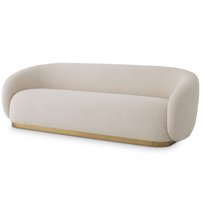 Диван Eichholtz Sofa Brice Boucle cream Кремовый Латунь в Нижнем Новгороде | Loft Concept 