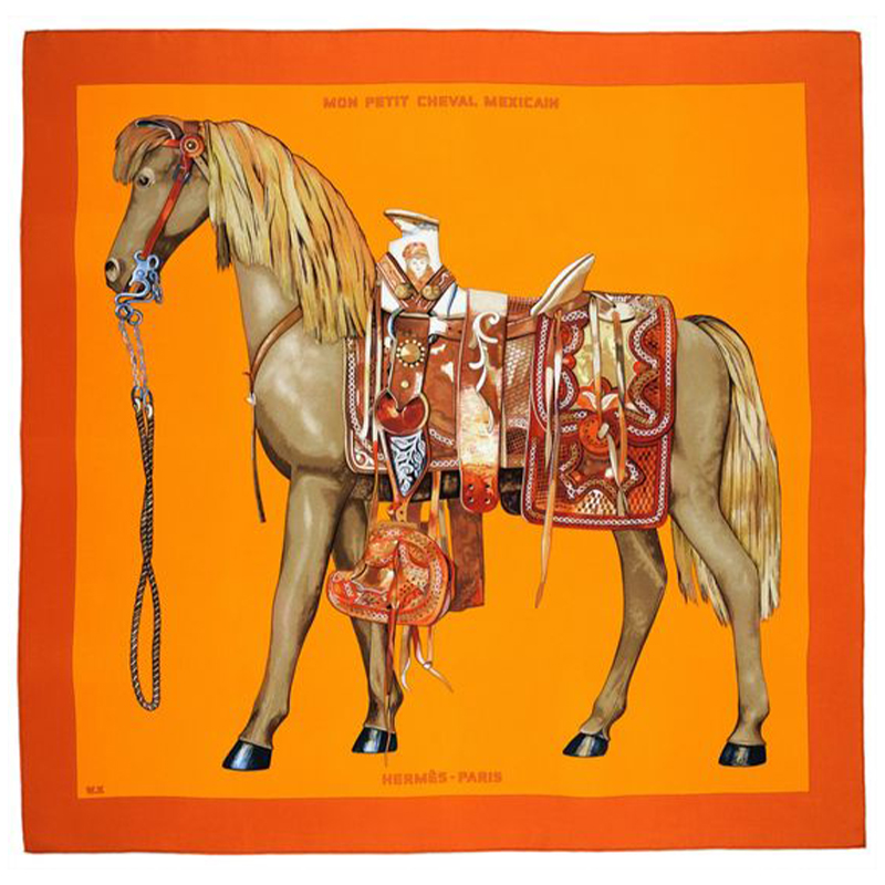 Плед Hermes Horse Orange Plaid Оранжевый в Нижнем Новгороде | Loft Concept 