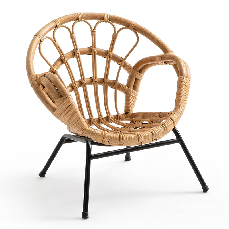 Кресло детское Wicker Baby Chair Бежевый Черный в Нижнем Новгороде | Loft Concept 